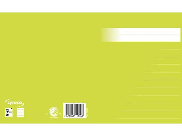 Skrivhäfte17x21cm linj. 14,5mm ljusgrön - Primmeshiper