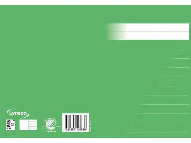 Skrivhäfte A5 olinj/linj. 14,5mm grön - Primmeshiper