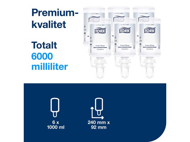 Skumtvål TORK S4 Sensitive 1L - Primmeshiper
