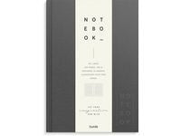 Ant.bok BURDE A5 textil linj mörkgrå - Primmeshiper