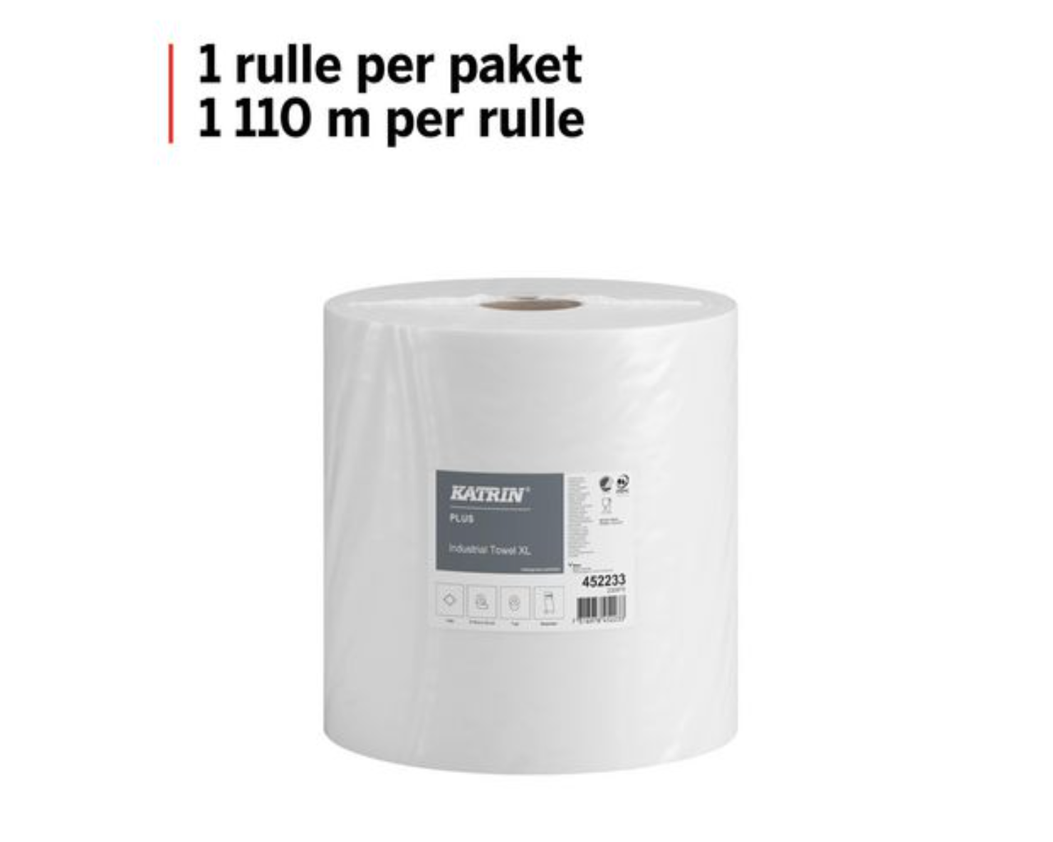 Industritork KATRIN Plus XL vit 1110m - Primmeshiper