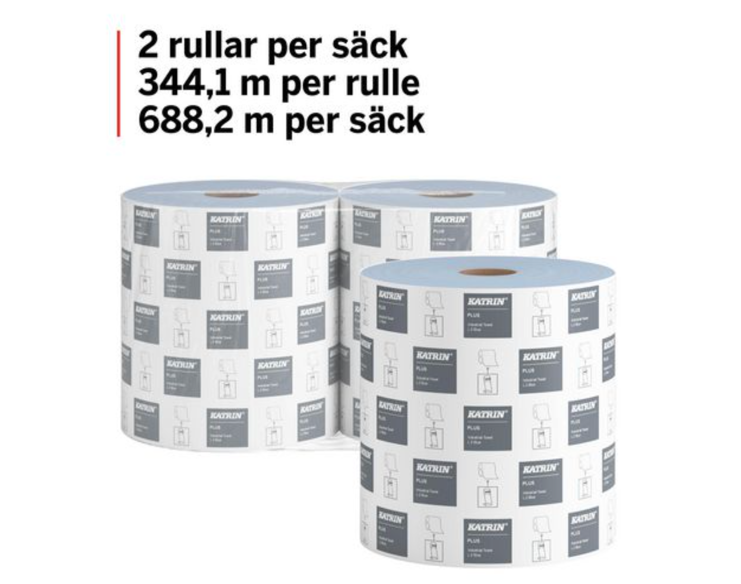 Industritork KATRIN Plus L blå 344m - Primmeshiper