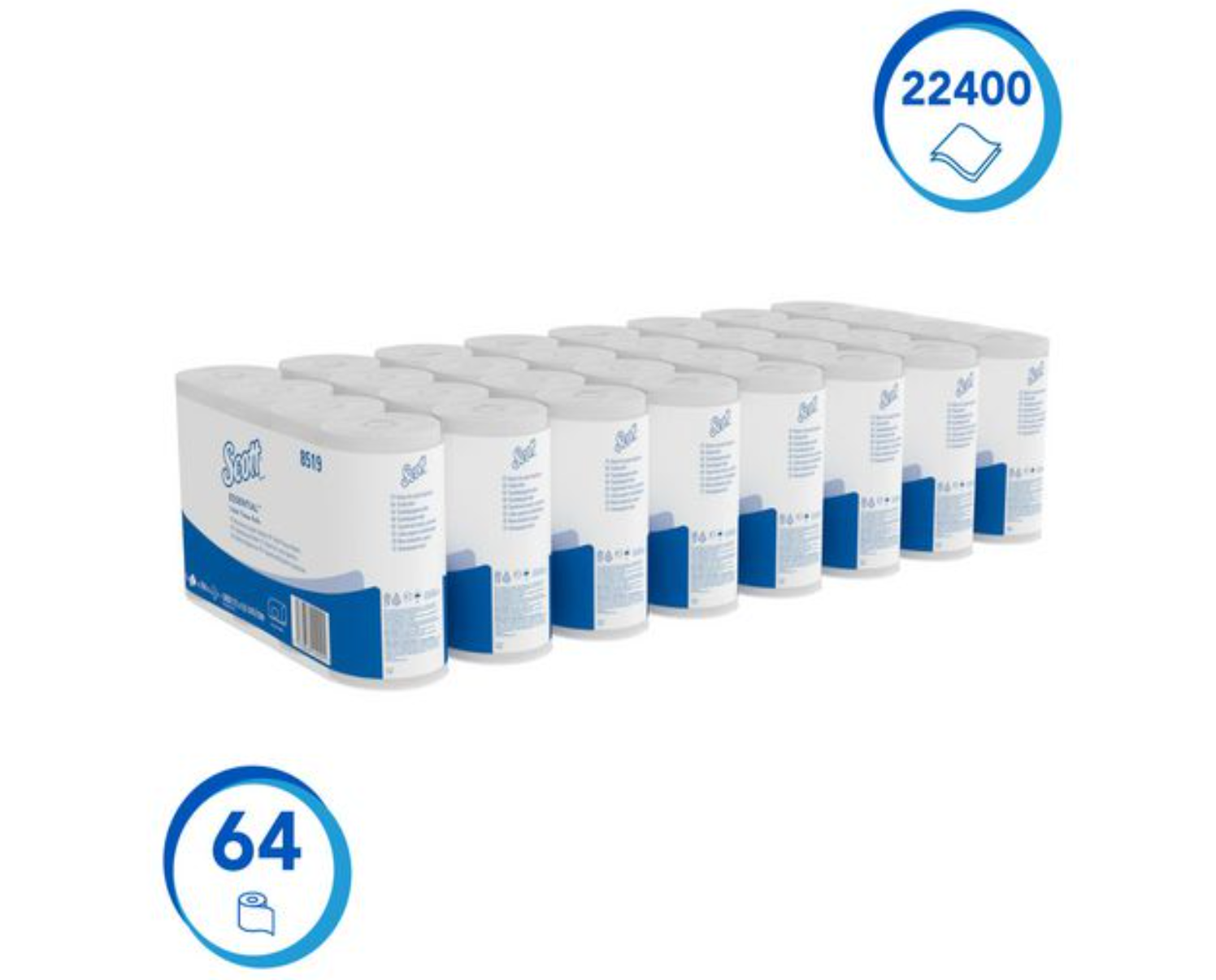 Toalettpapper SCOTT® 2-lagers 64/fp - Primmeshiper