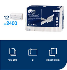 Handduk TORK H2 comp. kedjevikt 2400/KRT - Primmeshiper