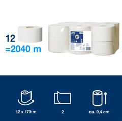 Toalettpapper TORK Adv T2 2-lag 12/fp - Primmeshiper