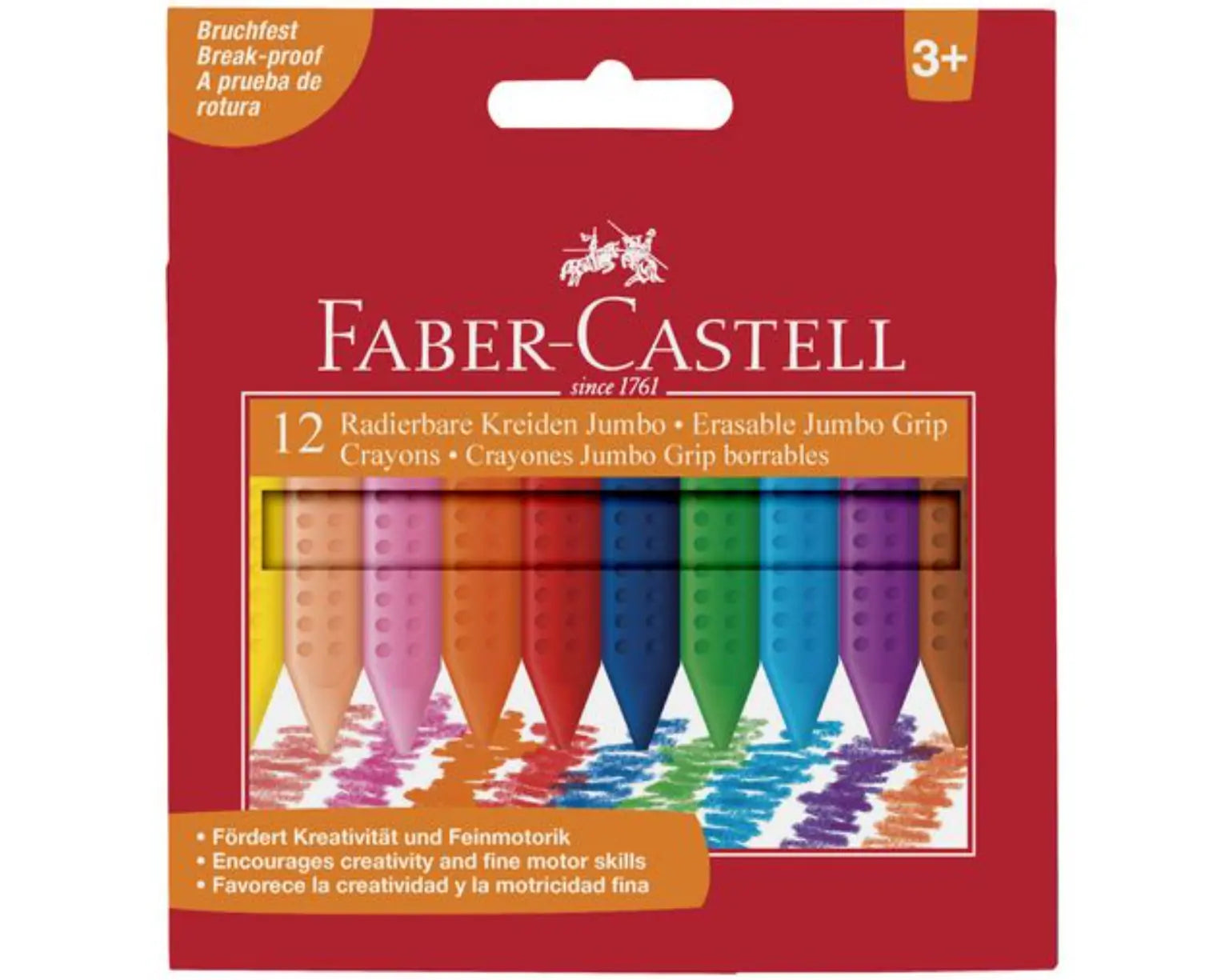 Plastkrita FABER CASTELL trekantig 12/fp - Primmeshiper