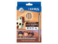 Färgpenna LYRA Jumbo 12 Hudfärger - Primmeshiper