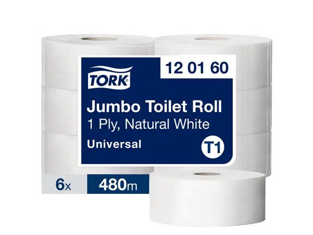 Toalettpapper TORK Uni T1 1-lag 480m - Primmeshiper