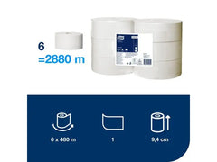 Toalettpapper TORK Uni T1 1-lag 480m - Primmeshiper