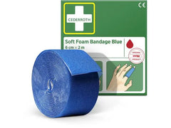 Plåster CEDERROTH SoftFoam 6cmx2,0m blå - Primmeshiper