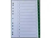 Plastregister PLASTOREG A4 1-12 grön fl. - Primmeshiper