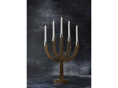 Electric candlestick 5 candles 35x67cm wood brown