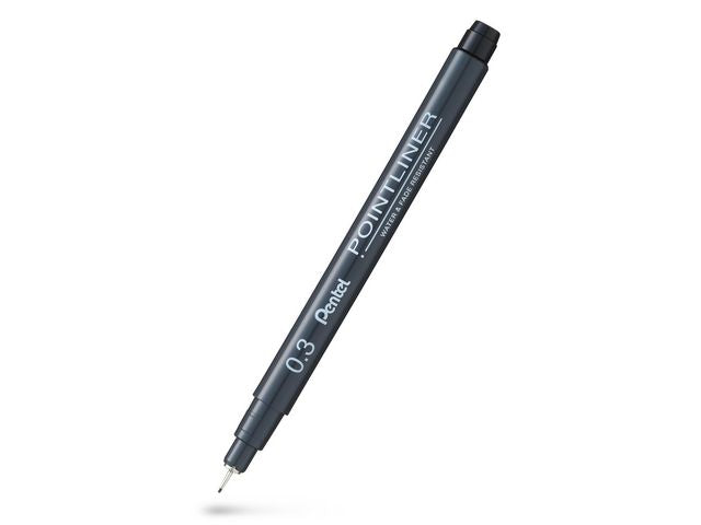 Fineliner Pentel POINTLINER 0,3 svart Primmeshiper