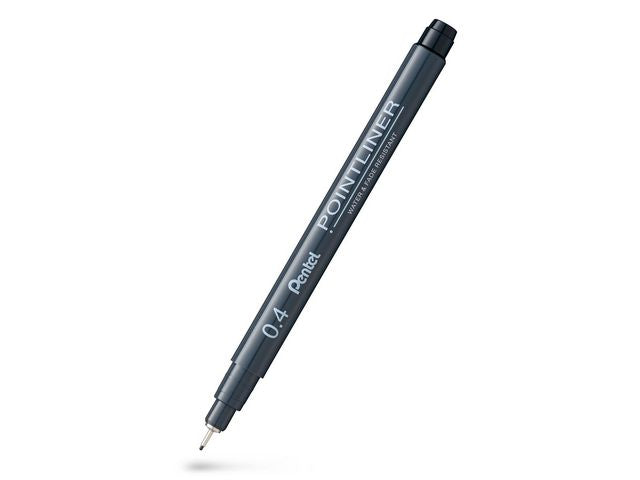 Fineliner Pentel POINTLINER 0,4 svart Primmeshiper