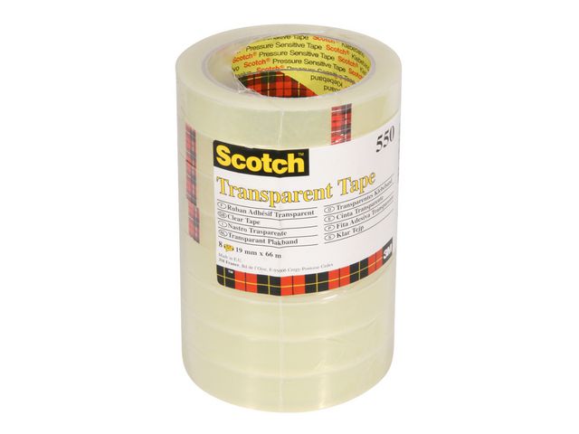 Kontorstejp SCOTCH 550 transp. 66mx19mm - Primmeshiper