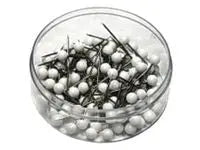 Kartnålar ACTUAL runda vit 100/fp Primmeshiper