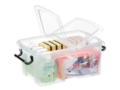 Plastlåda STRATA 12L klar med lock PP - Primmeshiper