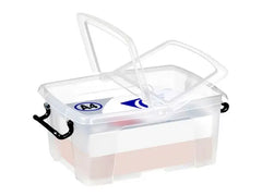 Plastlåda STRATA 12L klar med lock PP - Primmeshiper