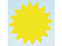 Textkartong stjärna 180mm gul 25/fp - Primmeshiper