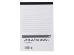 Anteckningsblock A5 100 blad perf linj - Primmeshiper