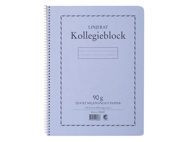 Kollegieblock A4 90g 70bl linj TF - Primmeshiper