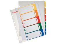 Plastregister ESSELTE PP A4+ 1-5 färger - Primmeshiper