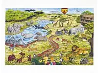 Golvpussel afrika 60x40cm - Primmeshiper