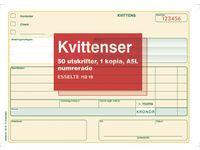 Blankett kvittens numrerad A5L 2x50 blad - Primmeshiper