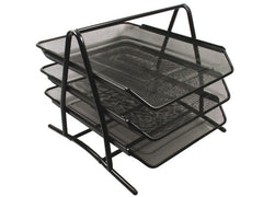 Brevkorg metall 3-facks svart - Primmeshiper