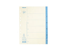 Pappregister JOPA A4 1-5 vit/blå - Primmeshiper