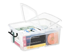 Plastlåda STRATA 24L klar med lock PP - Primmeshiper