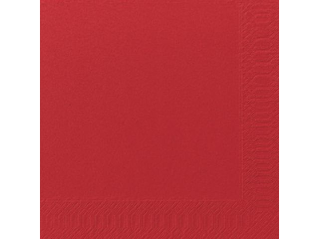 Servett 3-lags 40x40cm röd 125/fp - Primmeshiper