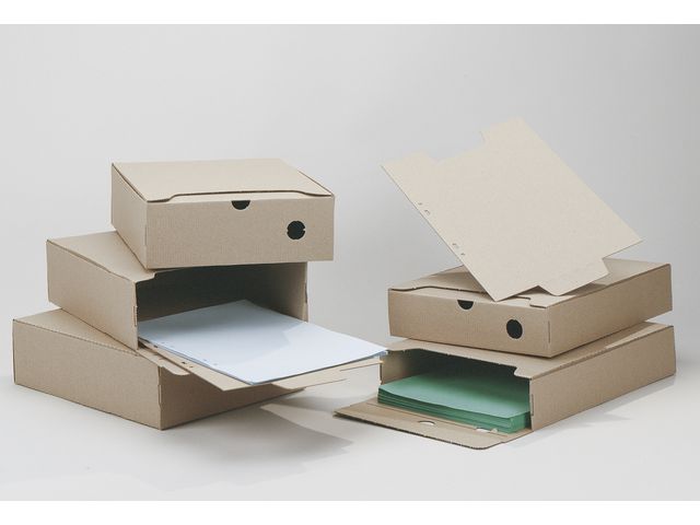 Arkivbox A4 60mm ryggbredd brun - Primmeshiper