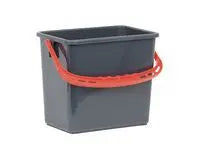Hink grå, rött handtag 6L - Primmeshiper