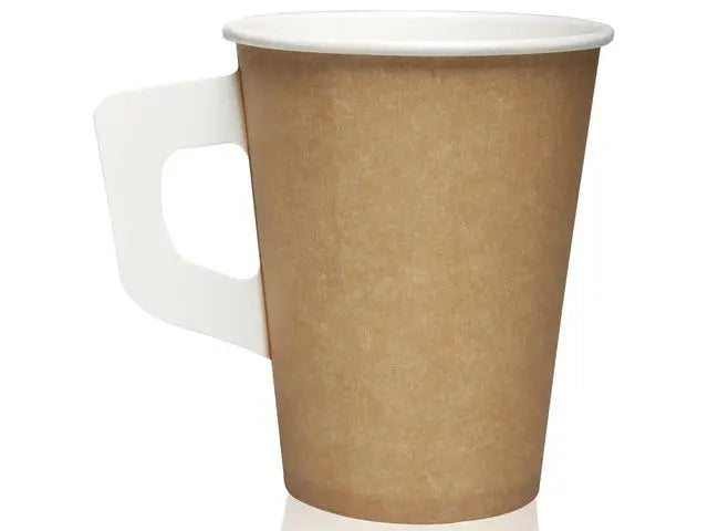 Pappersbägare 175 ml öra brun/vit 80/fp - Primmeshiper