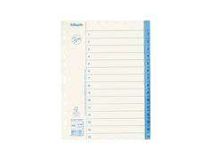 Pappregister JOPA A4 1-15 vit/blå - Primmeshiper