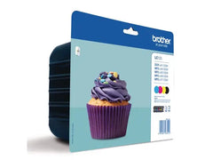 Bläckpatron BROTHER LC123 4 färger 4/fp - Primmeshiper