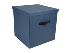 Förvaringsbox m.lock kartong stor blå - Primmeshiper