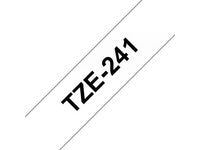 Tape BROTHER TZE241 18mm svart på vit - Primmeshiper