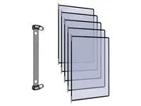 Väggställ DJOIS magnetisk A4 10 panel - Primmeshiper