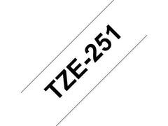Tape BROTHER TZE251 24mm svart på vit - Primmeshiper
