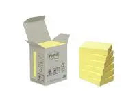 Notes POST-IT 100% recy 38x51mm gul 6/fp - Primmeshiper