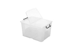 Plastlåda STRATA 65L klar med lock PP - Primmeshiper