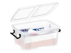 Plastlåda STRATA 12L klar med lock PP - Primmeshiper