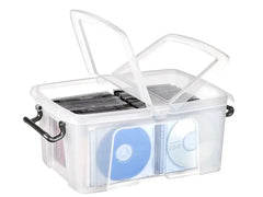 Plastlåda STRATA 12L klar med lock PP - Primmeshiper