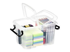 Plastlåda STRATA 6L klar med lock PP - Primmeshiper