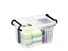 Plastlåda STRATA 6L klar med lock PP - Primmeshiper