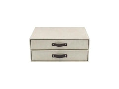 Skrivbordsbyrå kart. m. läderhand. linne - Primmeshiper