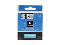 Tape 12mm vit på svart - Primmeshiper