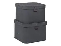 Förvaringsbox m.lock kartong svart 2/fp - Primmeshiper